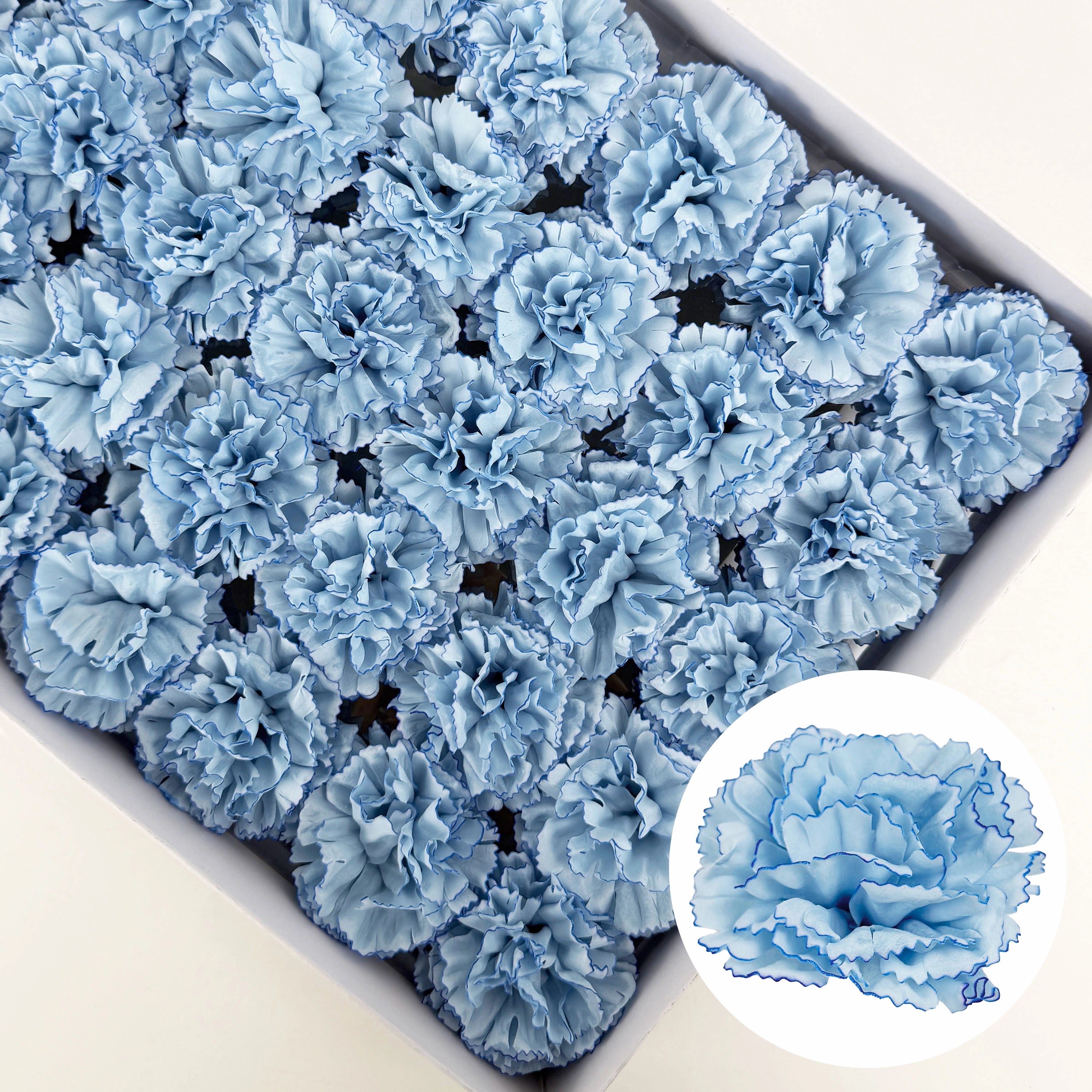 SF1002 5Layer Picotee Carnation Soap Flower 50pcs