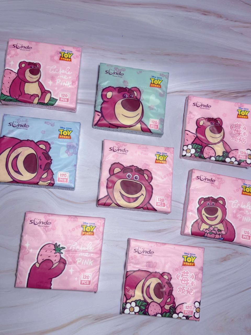 RC1001 Cute Strawberry Bear Soft Tissue Pack ( Random )