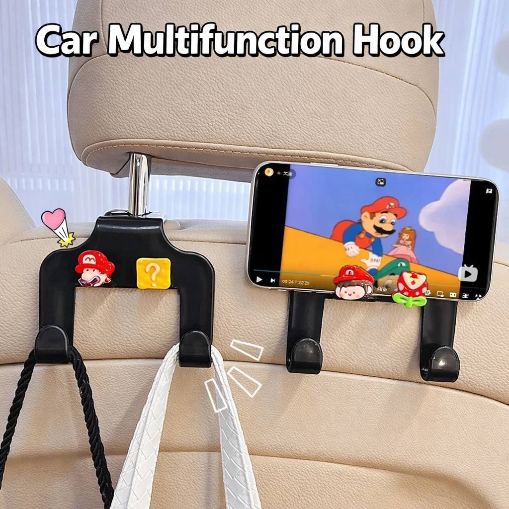 DZ1007 Car Multifunction Phone Holder & Seat Back Hook