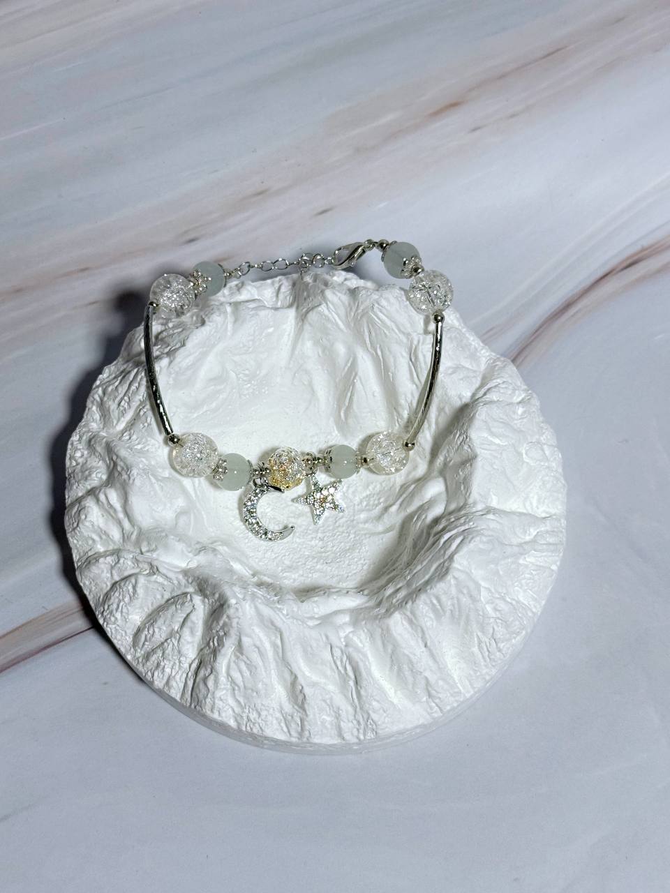 BC1001 Elegant Crystal Glass Beaded Bracelet