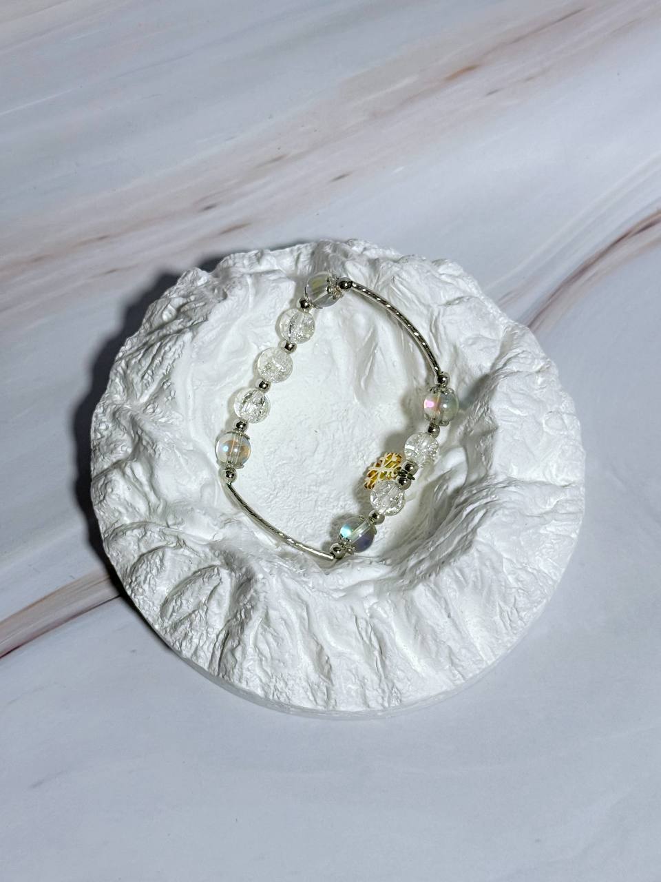 BC1001 Elegant Crystal Glass Beaded Bracelet