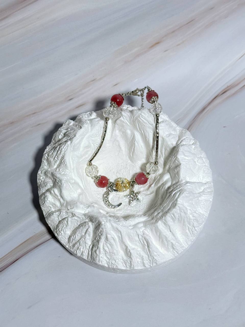 BC1001 Elegant Crystal Glass Beaded Bracelet