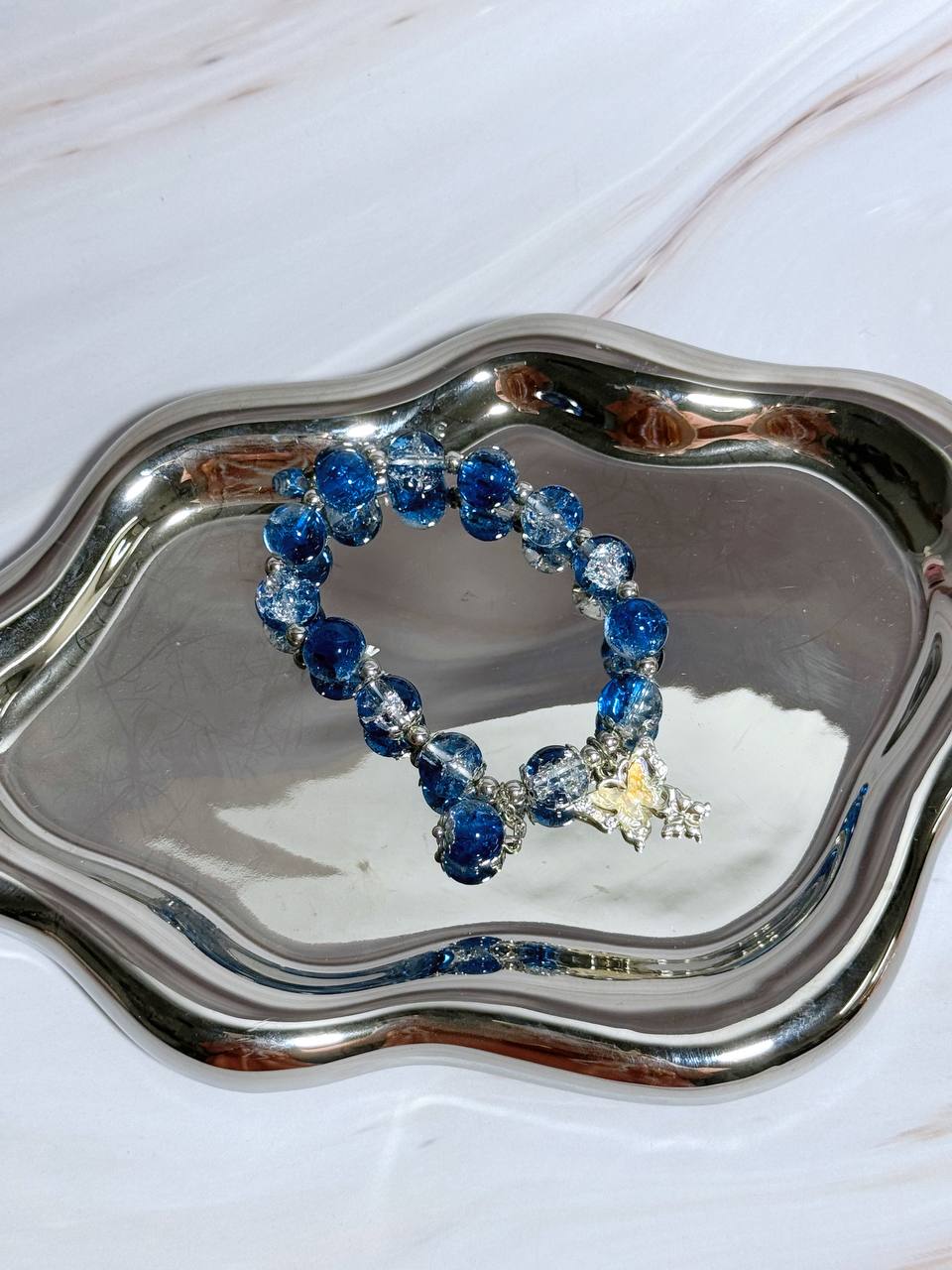 BC1002 Elegant Crystal Glass Beaded Bracelet