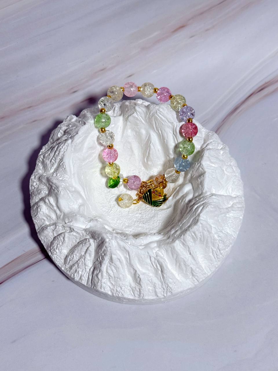 BC1002 Elegant Crystal Glass Beaded Bracelet