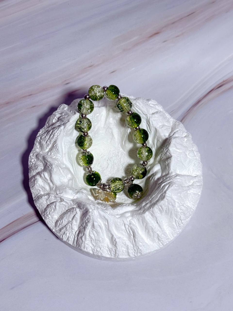 BC1002 Elegant Crystal Glass Beaded Bracelet