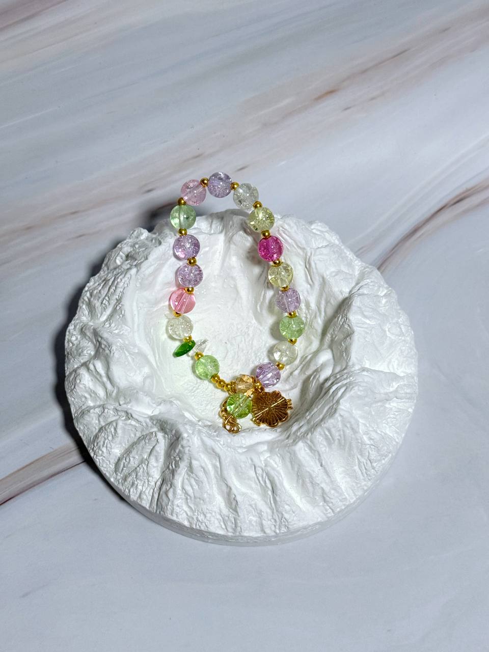 BC1002 Elegant Crystal Glass Beaded Bracelet