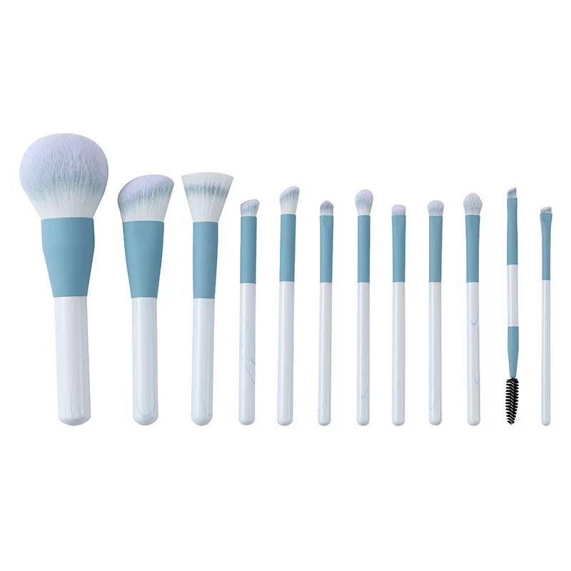 MK1010 12pcs Complete Makeup Brush Set – Soft Cosmetic Brushes for Foundation, Powder & Eyeshadow
